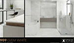 משטח פורצלן מעובד-Glem White 909-מבריק 2
