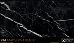 משטח פורצלן מעובד-Marquina Black 914-מבריק