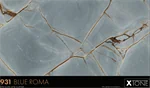 משטח פורצלן מעובד-Blue Roma 931-מבריק