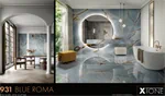 משטח פורצלן מעובד-Blue Roma 931-מבריק 2