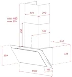 קולט אדים תקה מסדרת 80 ס"מ DVI88 Infinity G1 2