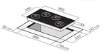 כיריים אינדוקציה 90 BO267IND90 STRIP בומפני Bompani 2