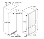 זוג אינטגרלים 120ס''מ קומבי NoFrost ASKO דגם RFN31842I 5