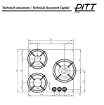 כיריים גז 3 מעברים פיט קוקינג Capital 2