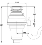 טוחן אשפה Eco Logic 10 גומא 1/4 1  כ”ס 2