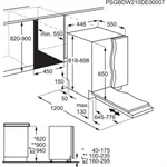 מדיח כלים אינטגרלי 45 ס"מ FSE73507P AEG 2