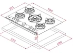 כיריים גז 70 ס"מ GBC75G1 תקה 2