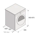 מייבש כביסה 8 ק"ג T208H.W- HEAT PUMP 3
