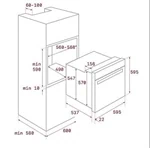 תנור בנוי פירוליטי 60 ס"מ תקה HLB8510P 3