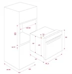 תנור הידרו קלין 60 ס"מ שחור תקה HLB8600BK 2