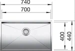 כיור בלנקו זירוקס דורינוקס 700IF 3