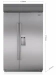 מקרר/מקפיא 122 ס”מ Sub Zero BI - ICBBI-48SD/S SBS 3