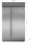 מקרר/מקפיא 122 ס”מ Sub Zero BI - ICBBI-48S/S SBS 3