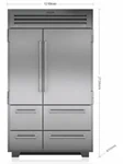 מקרר/מקפיא 122 ס”מ ICBPRO4850 - SUB-ZERO PRO 3