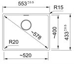 כיור גרניט מאריס 60 ס"מ MRG 210-52 MARIS 4