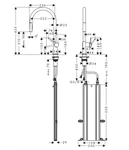 ברז מטבח נשלף טאליס בתוספת SBOX כרום שחור מוברש 72801340 HANSGROHE 2