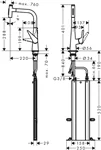 ברז מטבח נשלף טאליס S סלקט 300 כרום 73867000 HANSGROHE 2