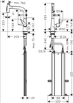 ברז מטבח נשלף טאליס S סלקט 220 כרום HANSGROHE 73868000 2