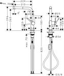 ברז מטבח נשלף 270 טאליס כרום 72808000 HANSGROHE 2
