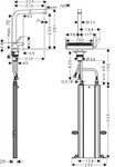 ברז מטבח נשלף כרום 73830000 Aquno select 250 HANSGROHE 2