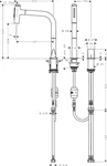 ברז מטריס סלקט כרום 200 ללא ידית 73819000 HANSGROHE 2
