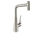 ברז מטבח נשלף מטריס סלקט פייה 33 ס"מ נירוסטה HANSGROHE 73816800