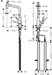 ברז מטבח נשלף מטריס סלקט פייה 33 ס"מ כרום HANSGROHE 73816000 2