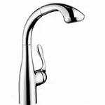 ברז מטבח נשלף כרום אלגרו E ידית צידית 04373000 HANSGROHE
