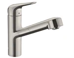 ברז מטבח נשלף פוקוס M42 נירוסטה HANSGROHE 71814800