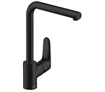 ברז מטבח פיה מסתובבת פוקוס שחור מט 31817670 HANSGROHE