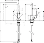 ברז מטבח פיה מסתובבת פוקוס נירוסטה 31817800 HANSGROHE 2