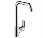 ברז מטבח ר עם פייה מסתובבת פוקוס E2 כרום 31820000 HANSGROHE