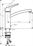 ברז מטבח עם פיה מסתובבת לוגיס 160 71832000 HANSGROHE 2