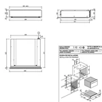 מגירת חימום B-I, סדרת ICON GLASS, דגם: 1CEEVG זכוכית שחורה 2