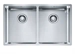 כיור בוקס 80 ס"מ נירוסטה כפול BOX 220/120-34-34 פרנקה