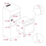 תנור בנוי פירוליטי 60 ס"מ Air fry תקה HLB8406P 2