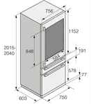 מקרר יין ומקפיא 200X75 ס"מ אינטגרלי ללא חיפוי RWFN2826S 4