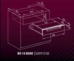 מגירת חימום 15 ס"מ שחור NANO בומפני BO14 2