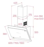 קולט אדים צמוד קיר 60 ס"מ וואן גוך DVT 68660 TOS VG 2