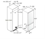 מקרר מקפיא תחתון אינטגרלי 70 ס"מ סדרה 5 אסקו RBC597SND1 3