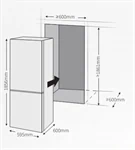 מקרר 60 ס"מ נירוסטה שחורה הייסנס RL5K370GSFC 3