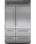 ICBPRO4850 מקרר+מקפיא 122 ס"מ. SBS B.I נירוסטה