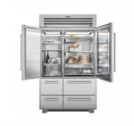 ICBPRO4850 מקרר+מקפיא 122 ס"מ. SBS B.I נירוסטה 2