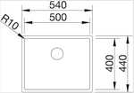 כיור קלארון דארק סטיל BLANCO 500-IF 2