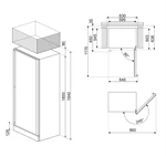מקרר יין סמג נירוסטה חזית זכוכית CLASSICA SCV115G 3