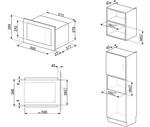מיקרוגל סמג בנוי 38.8 אפור Linea FMI125G 3