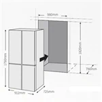 מקרר הייסנס 4 דלתות 91 ס"מ הייסנס RQ760N4SASE / RQ760N4SBFE 5