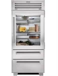 ICBPRO3650G מקרר+מקפיא תעשייתי 91 ס"מ B.I נירוסטה עם חלון זכוכית