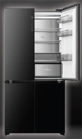 מקרר הייסנס 4 דלתות QZERO ז.שחורה RQ84BG