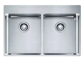 כיור כפול 80 ס"מ בוקס נירוסטה BXX 220 36/36 Box פרנקה